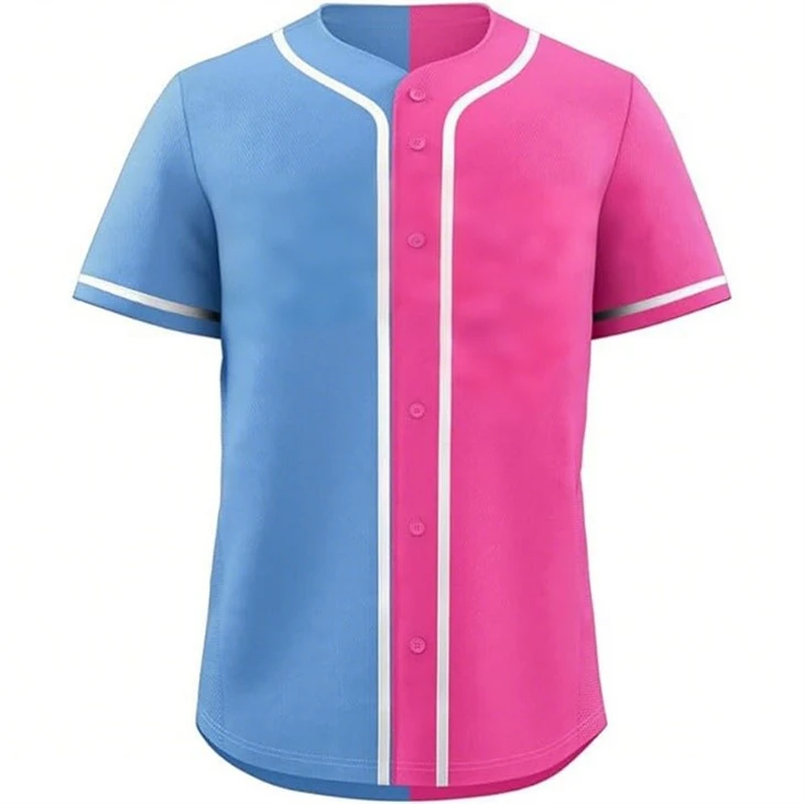 Button-Up Split Baseball Jerse3